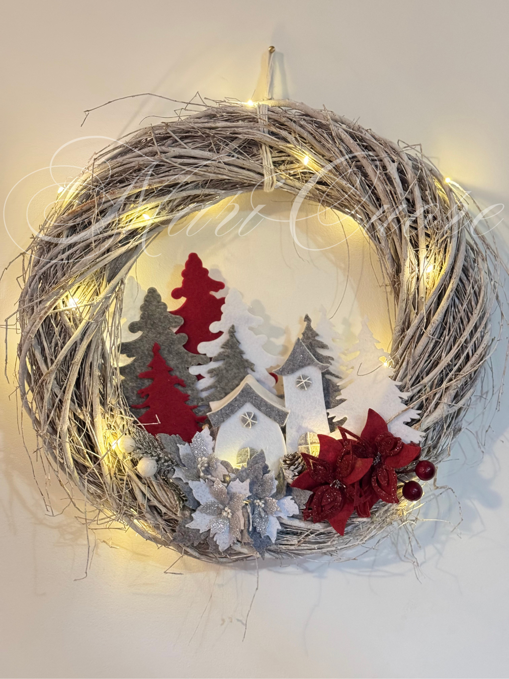 Ghirlanda paesaggio innevato