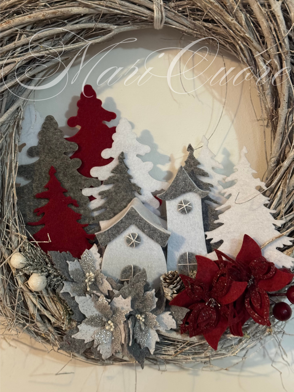 Ghirlanda paesaggio innevato