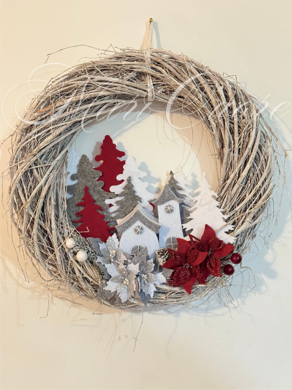 Ghirlanda paesaggio innevato