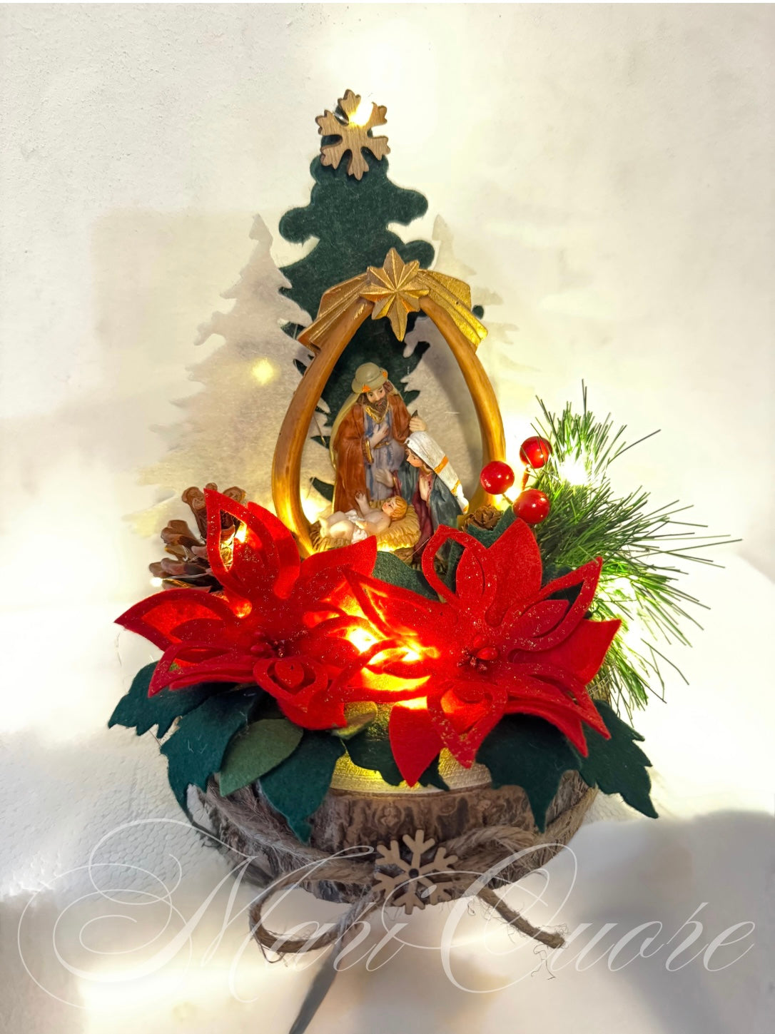 Centro tavola con natività