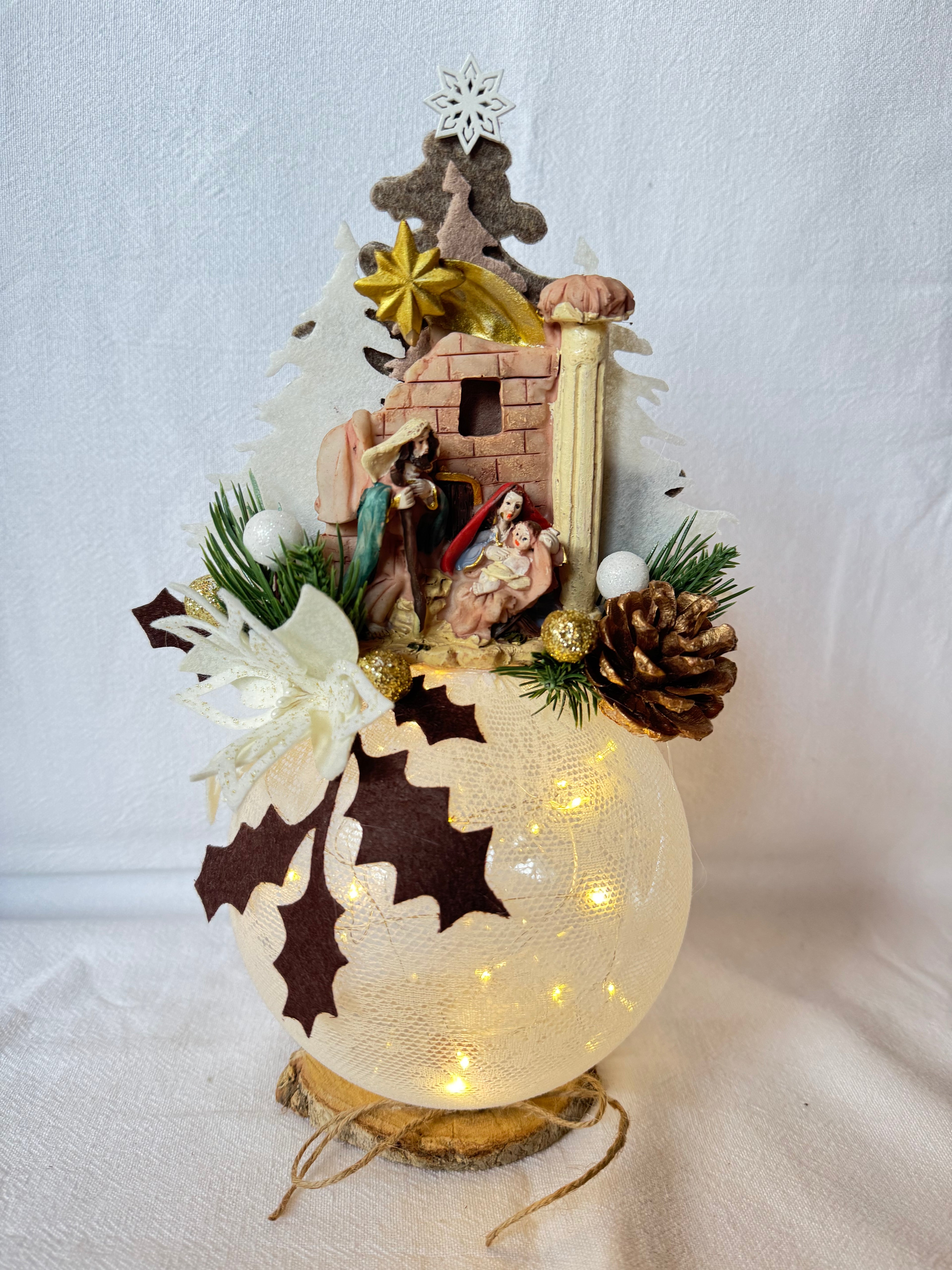 Natività su palla luminosa