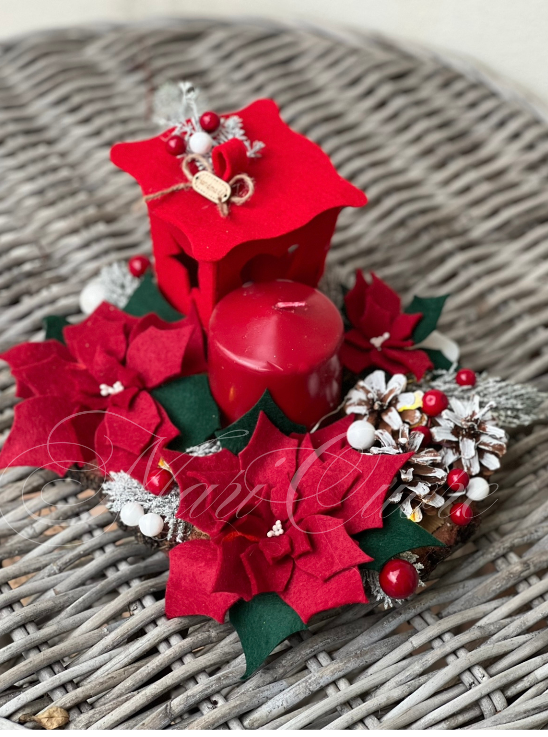 Centrotavola Natalizio con lucine